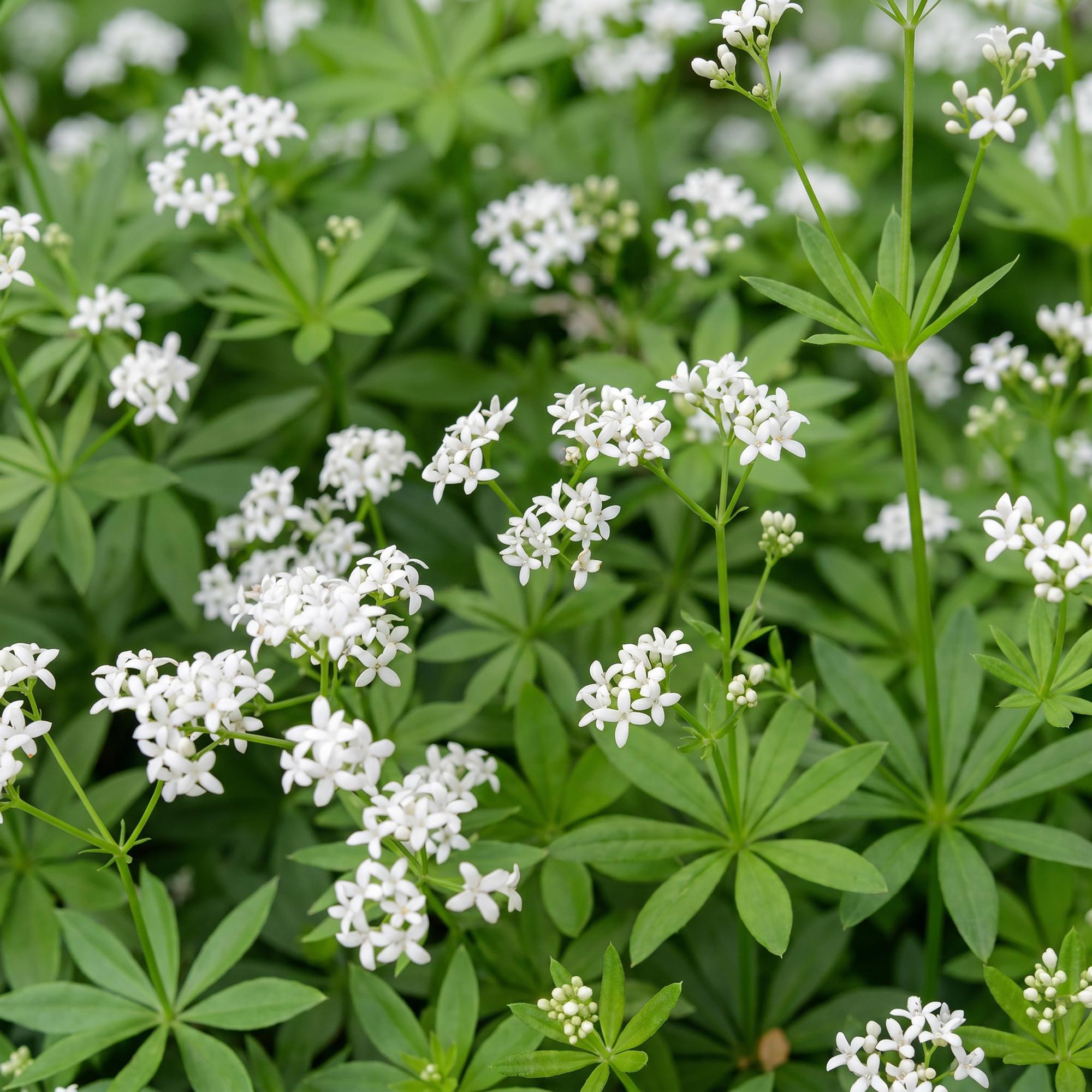 Vasteplant - Galium odoratum - Walstro - Bodembedekkend - Wit - 12 Planten - Pot 11cm - Hoogte 15-25cm