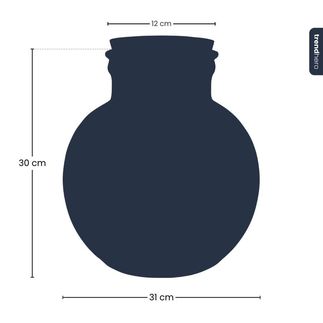 Terrarium fles met (LED) kurk - Bolder Bob - Ø 30 cm ↑ 31 cm - Met LED-kurk