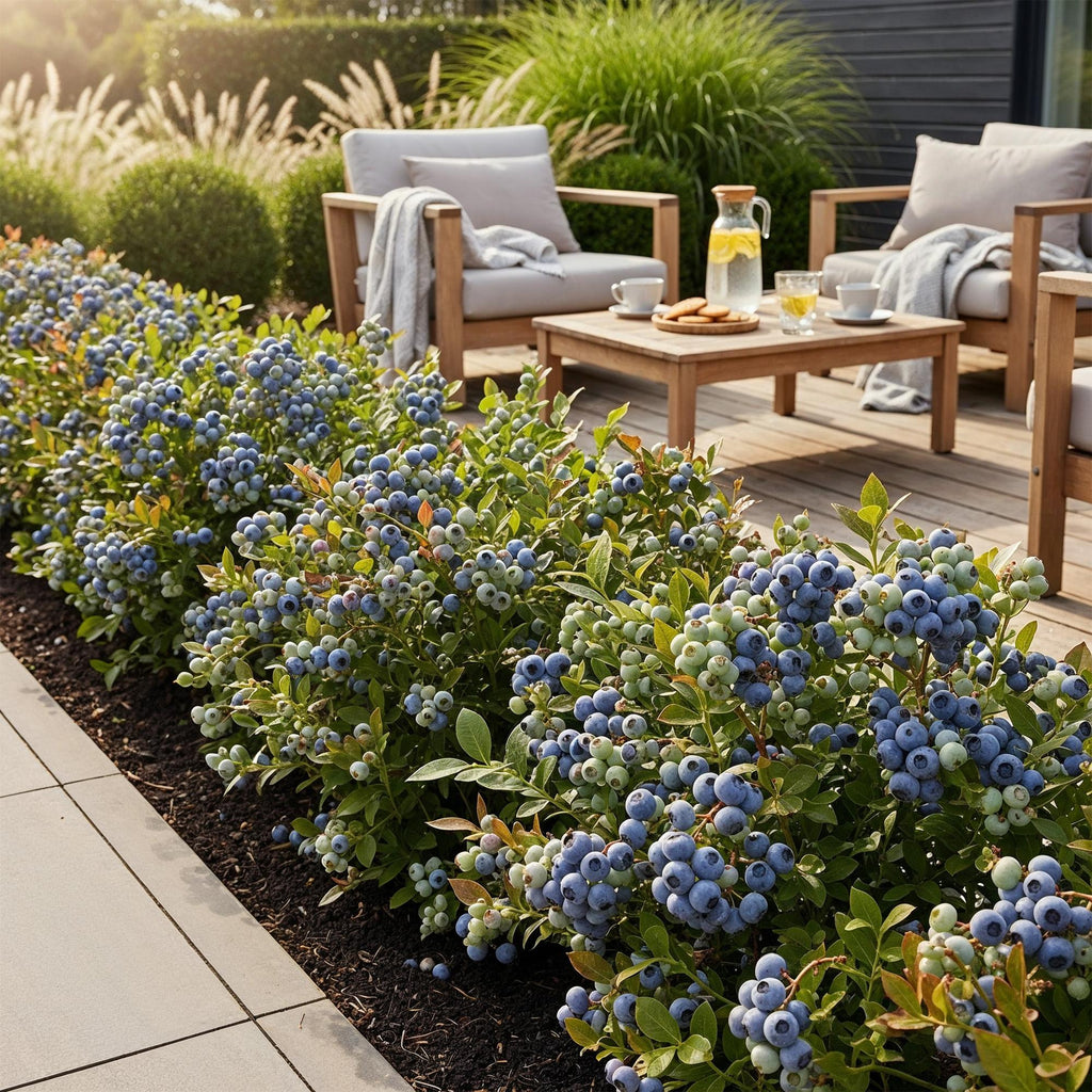 Fruitplanten - Blauwe Bes - Vaccinium corymbossum Bluecrop - Winterhard - 6 Planten - Pot 9 cm - Blauwe Bes