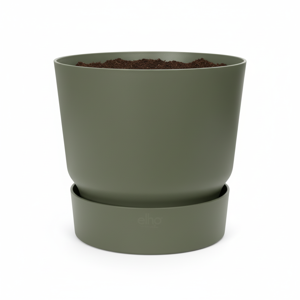 Elho greenville round leaf green - D25cm