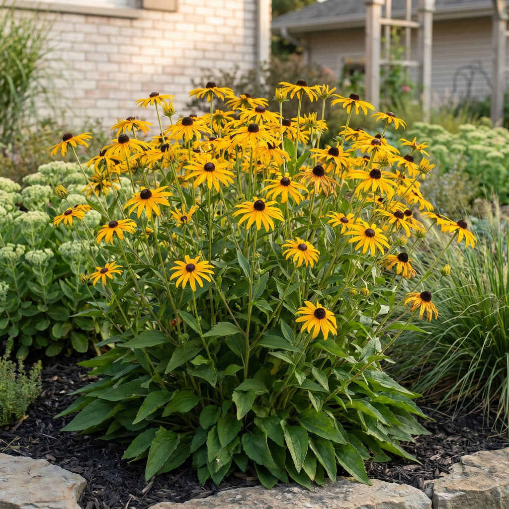 Vasteplant - Rudbeckia fulg. Goldsturm - Gele zonnehoed - Bijen- en vlinderlokkers - Geel - 12 Planten - Pot 11cm - Hoogte 15-25cm