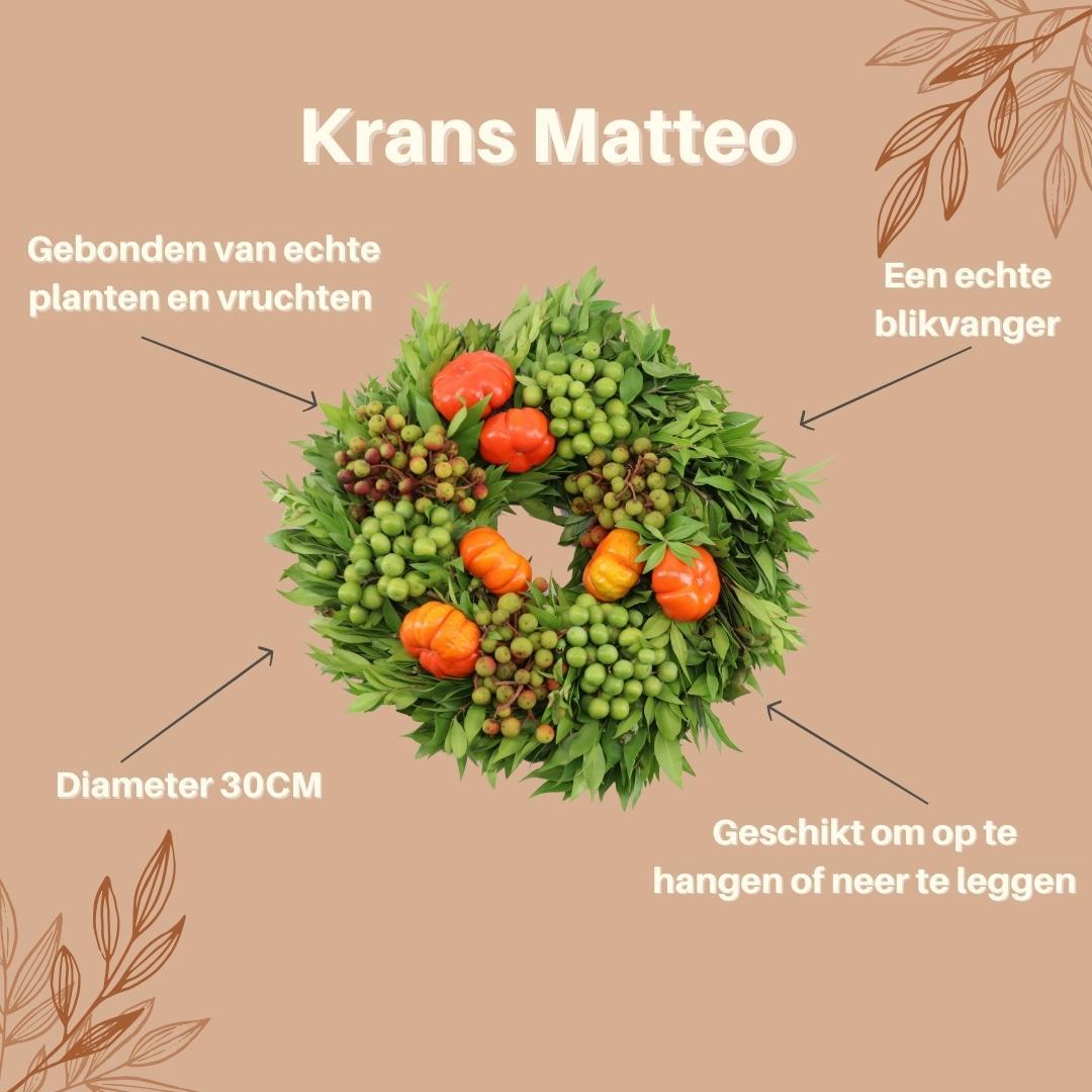 Echte krans Matteo | Ø diameter 30 cm