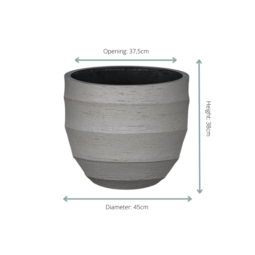 Pot Bordo New Egg Grey- D45 x H38