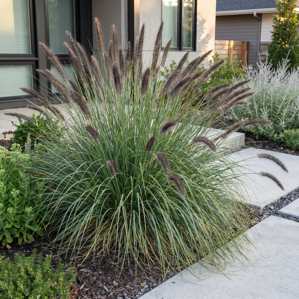 Grassen - Pennisetum alop. Black Beauty - Lampenpoetsergras - Met Pluim - Groen - 6 Planten - Pot 11cm - Hoogte 15-25cm