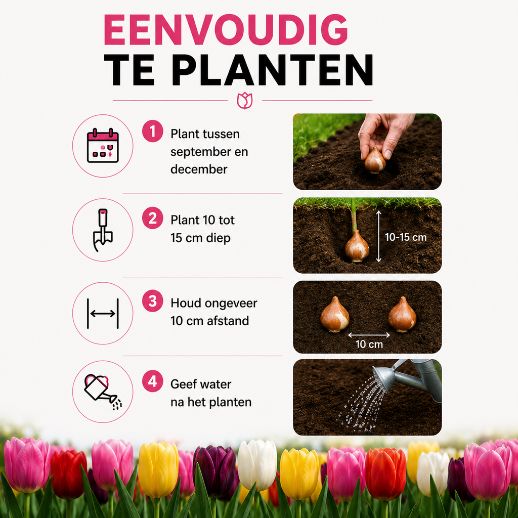 Tulpenbollen Mix - 20 Stuks - Winterhard - Maat 11/12