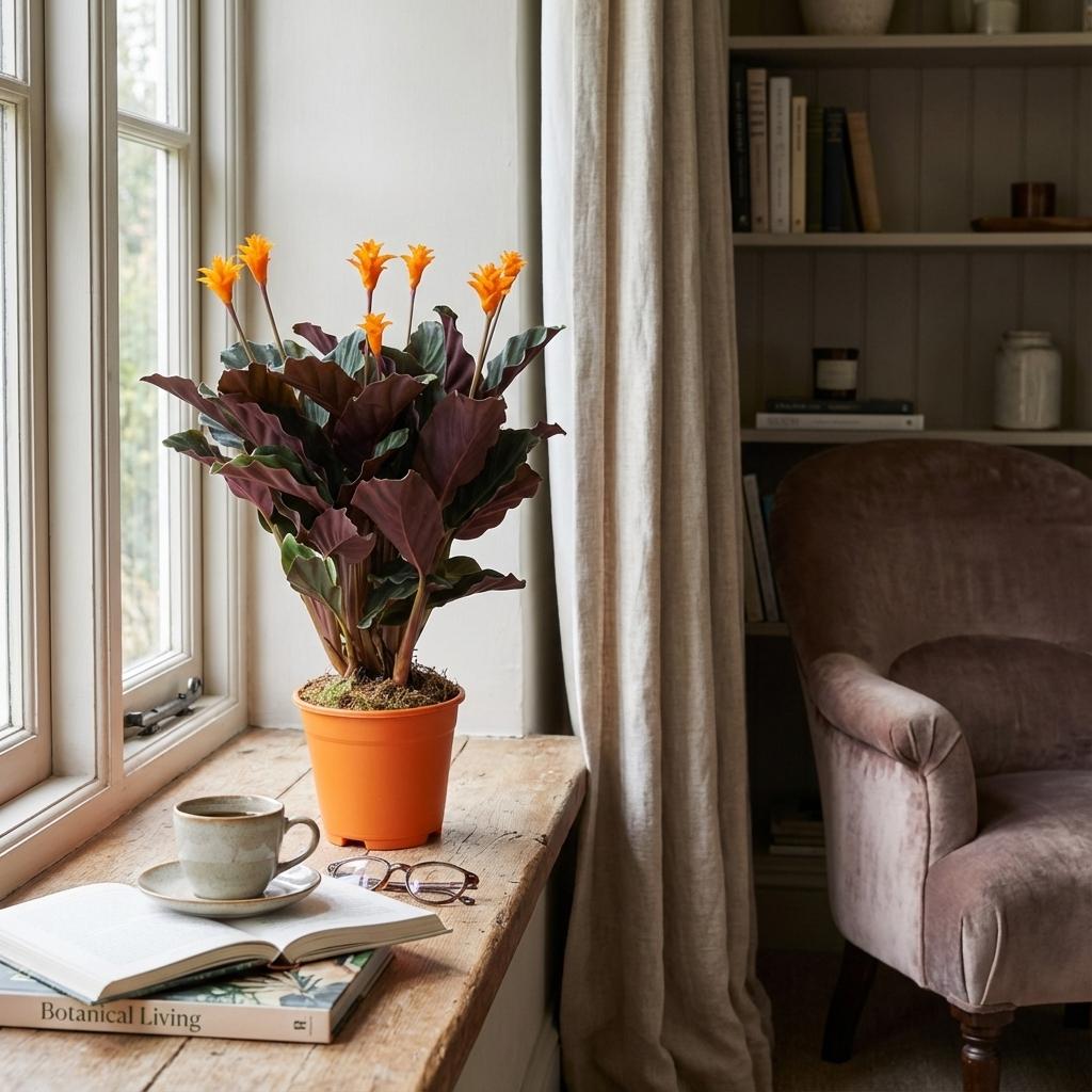 Calathea Crocata - Ø 14 cm - Hoogte: 40 - 45cm