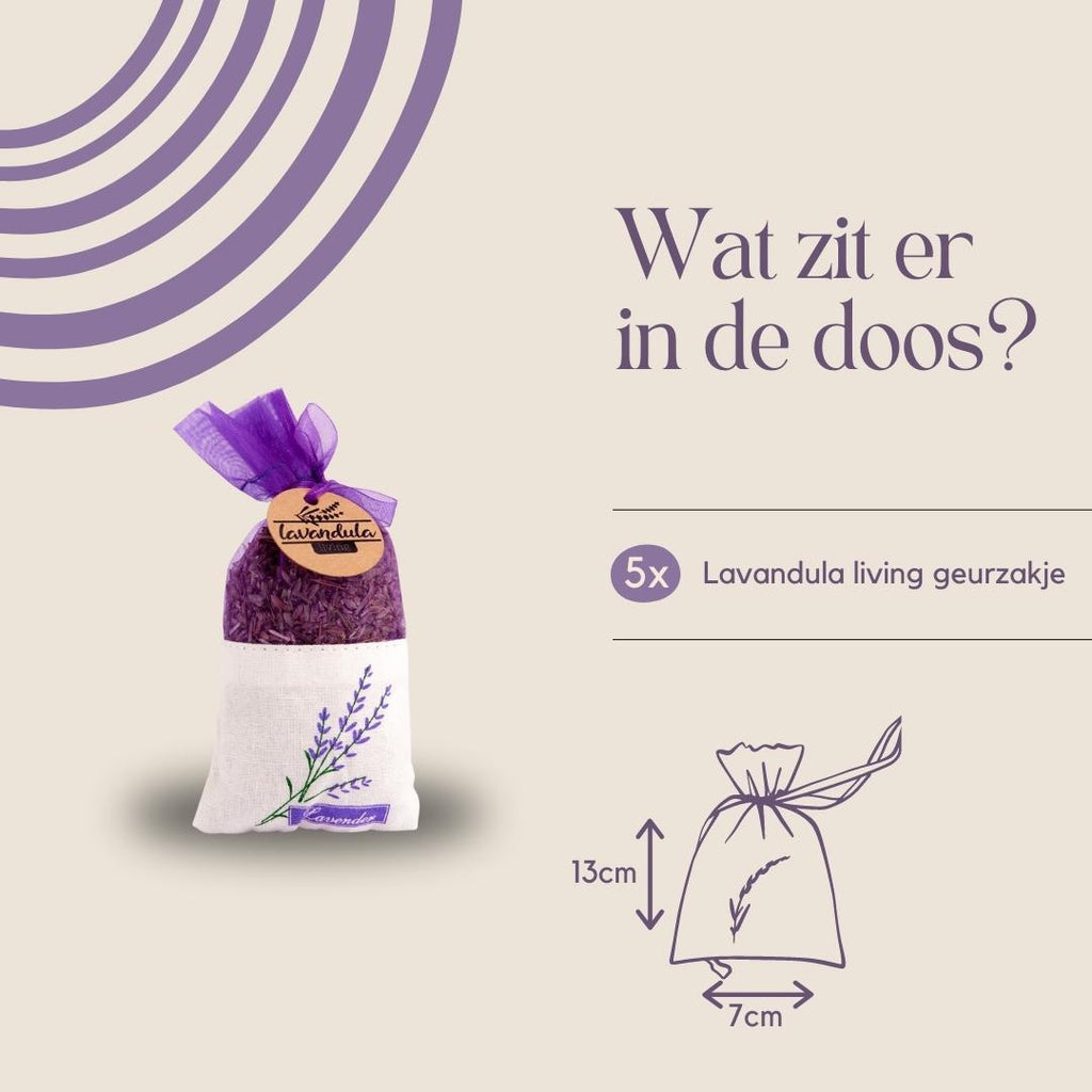 5 stuks Premium Lavendel geurzakjes - 5 x 20 gram