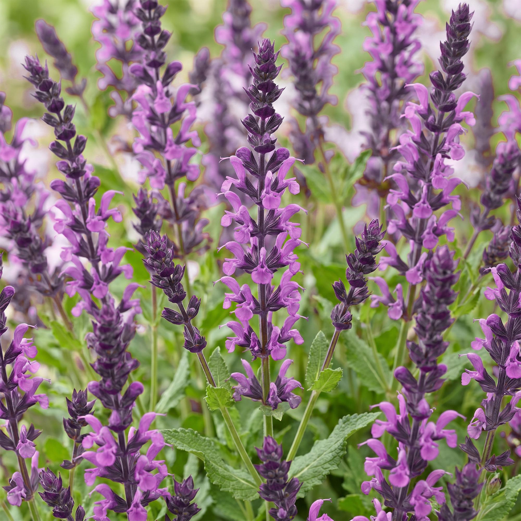 Vasteplant - Salvia nem. Sense Deepl Pink - Salie - Bijen en Vlinderlokkers - Roze - 1 Plant - Pot 11cm - Hoogte 15-25cm