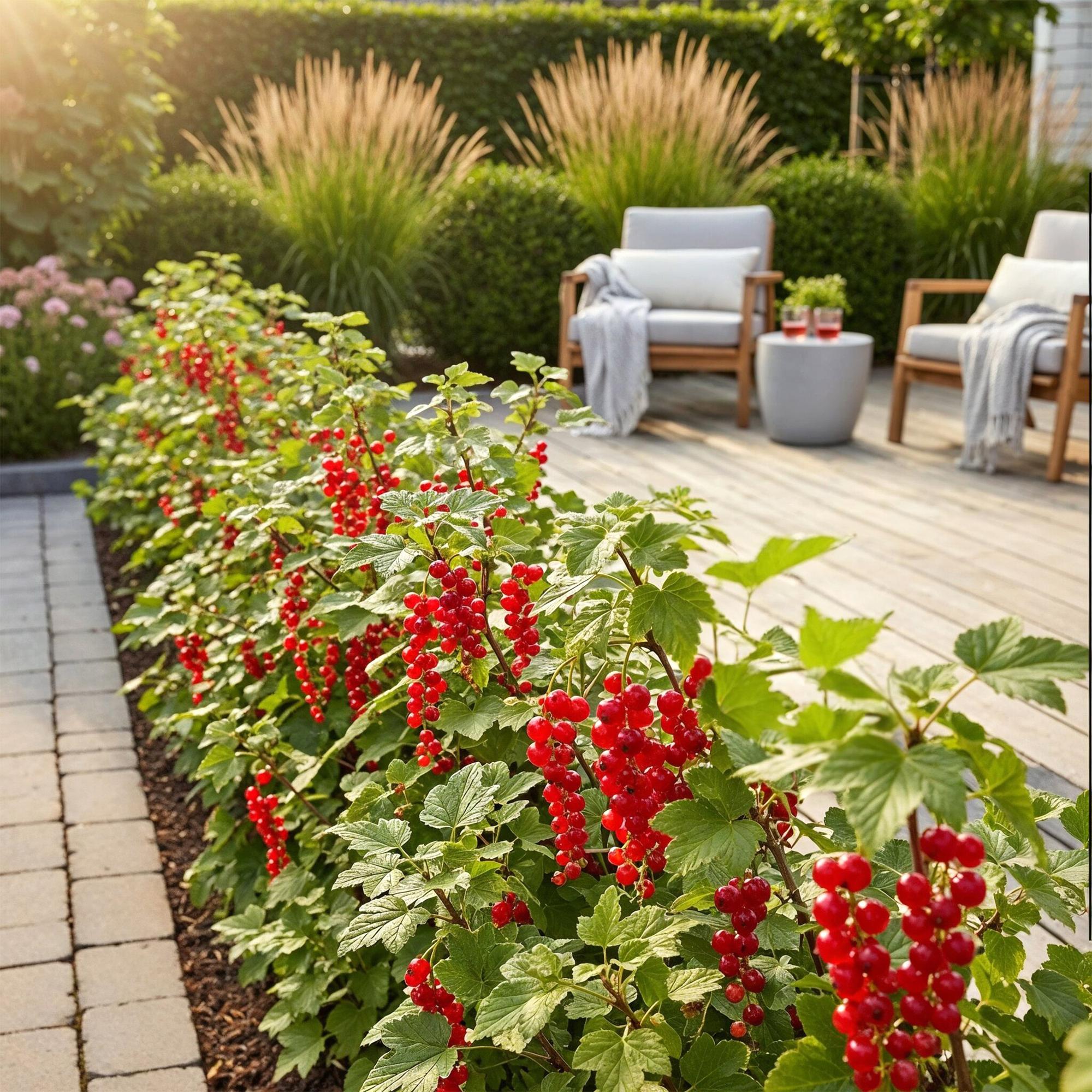 Fruitplanten - Rode Bes - Ribes rubrum Jonkheer van Tets  - Winterhard - 6 Planten - Pot 9 cm - Rode Bes