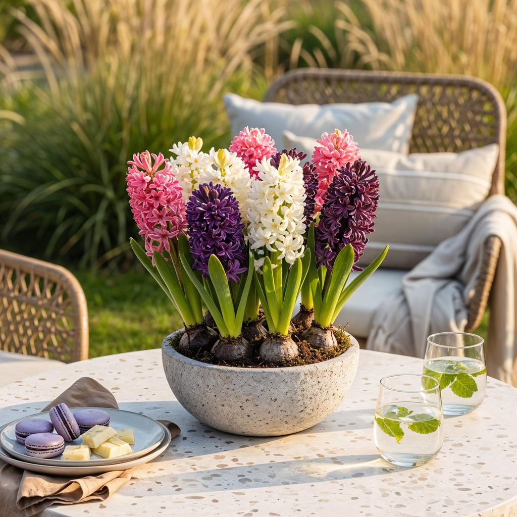 Bloembollen - Hyacinth Pastel mix - Diversen Pastel Kleuren - 10 stuks - Bolmaat 14/15 - XXL Pack