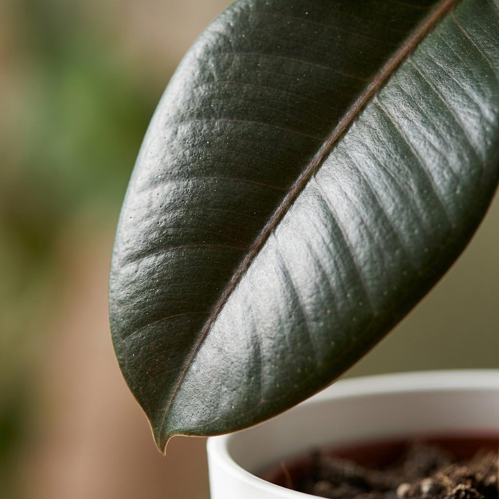 Kamerplant - Rubberplant - Ficus Elastica Cloe - Groen - Weinig onderhoud - 1 Plant - met Potter Wit - Pot 19cm - Hoogte 65cm