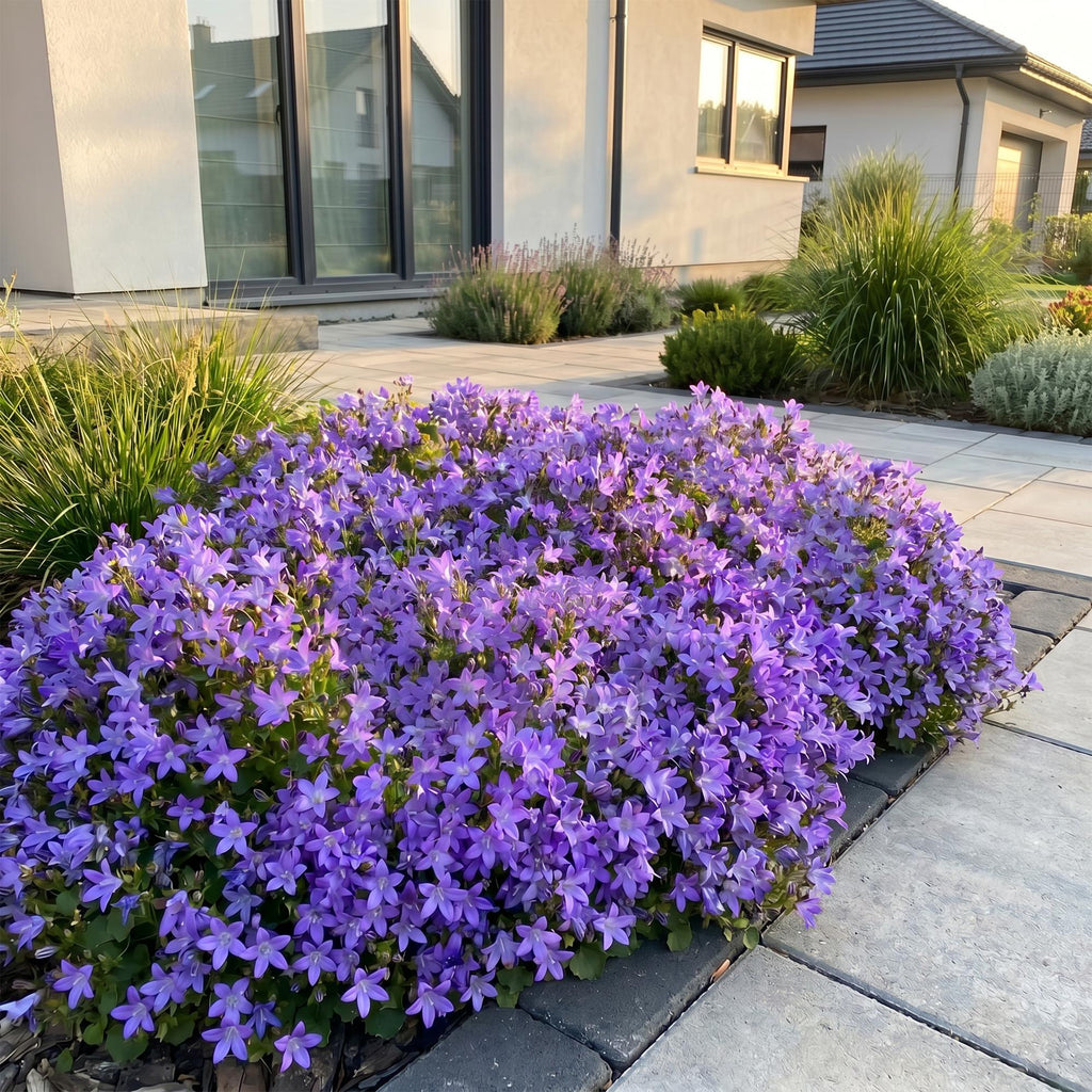 Vasteplant - Campanula posch. Stella - Perzikbladklokje - Bodembedekkend - Paars - 12 Planten - Pot 11cm - Hoogte 15-25cm