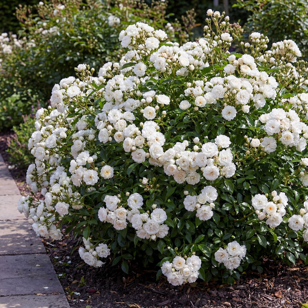 Tuin Roos - Rosa White Fairy - Roos - Winterhard - Wit - 1 Plant - Pot 12cm - Hoogte Hoogte 20-25cm