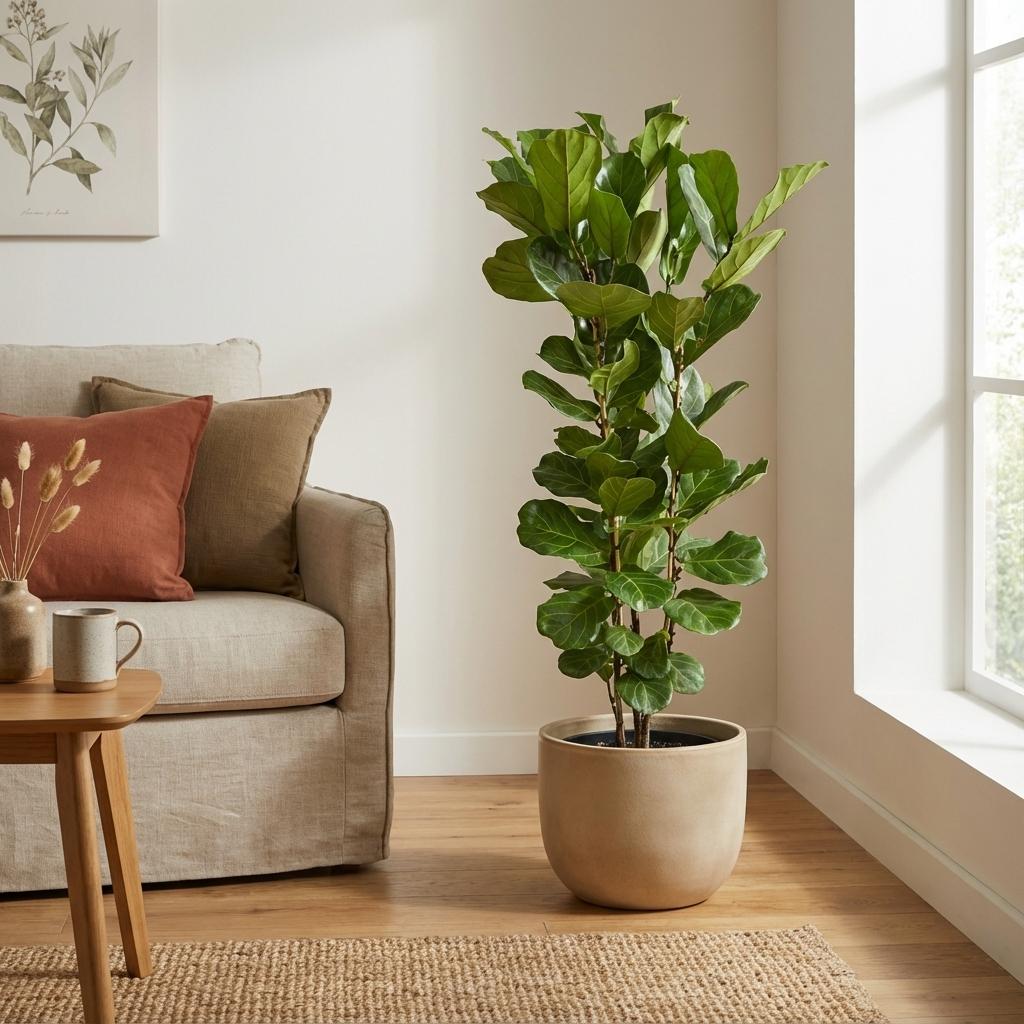 Ficus Lyrata struik - 140 cm - Ø27
