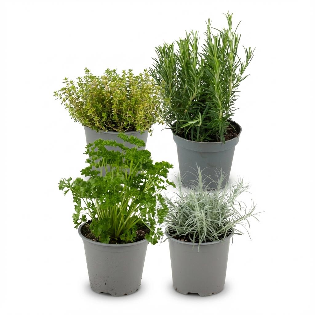 Italiaanse Kruidenmix - 4 Stuks - Ø 12 cm - Hoogte: 12-15 cm