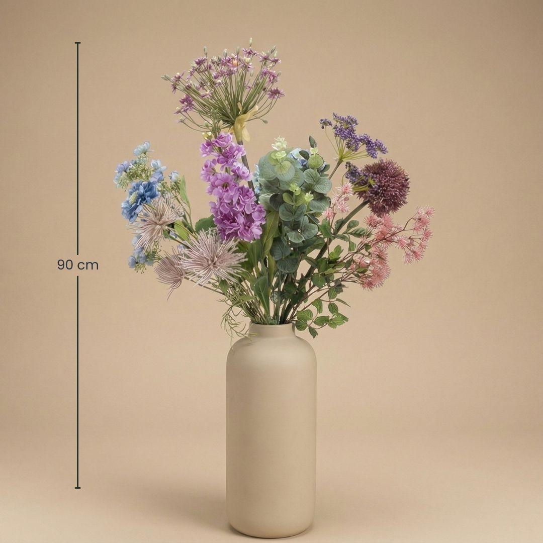 Kunstbloemen boeket - Purple Bloom Deluxe - Real Touch - 10 stelen - ↑ 90 cm