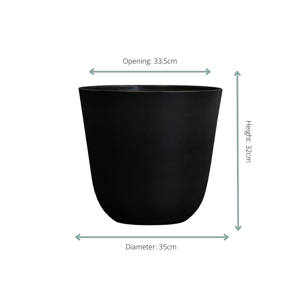 Pot Palermo zwart D35 x H32