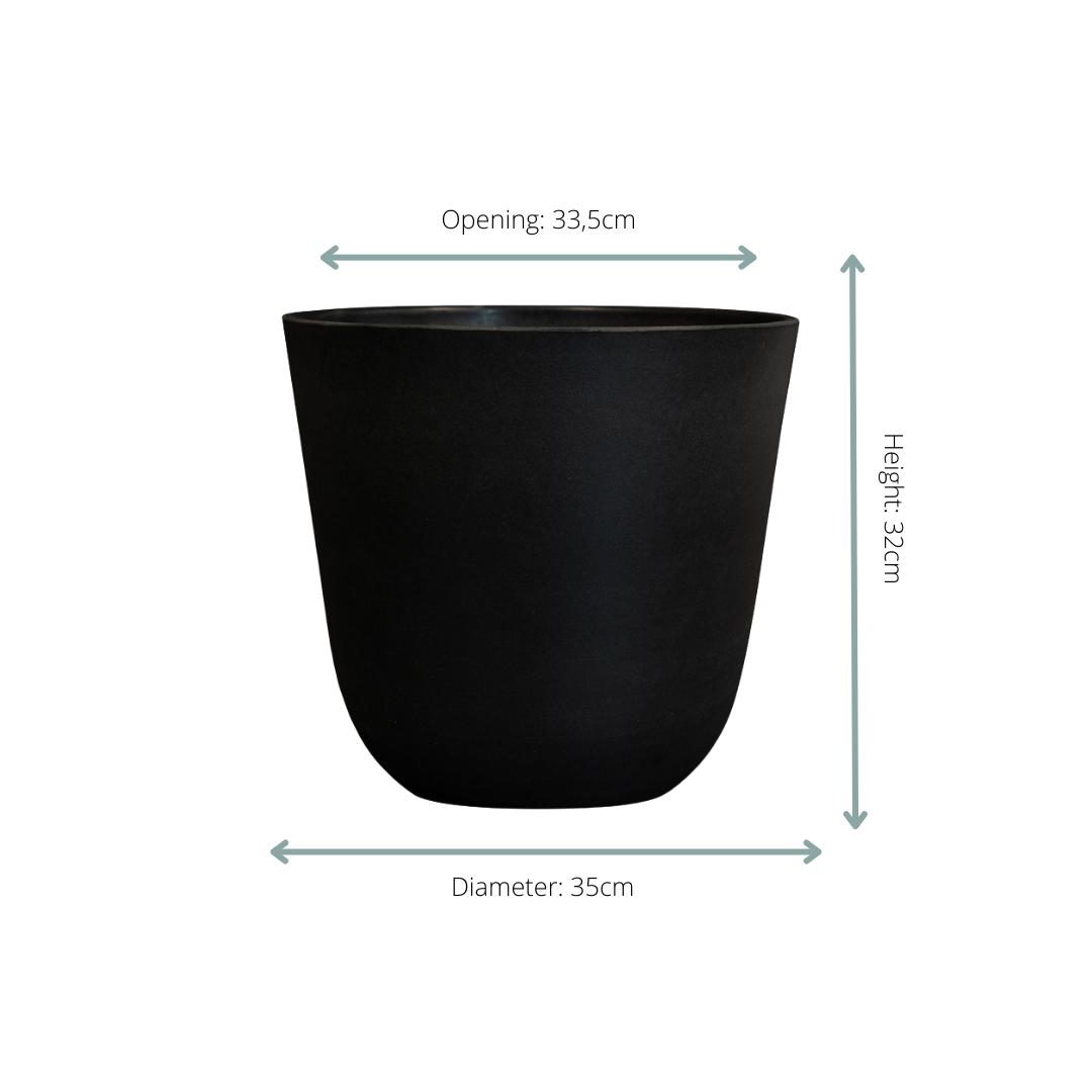 Pot Palermo zwart D35 x H32