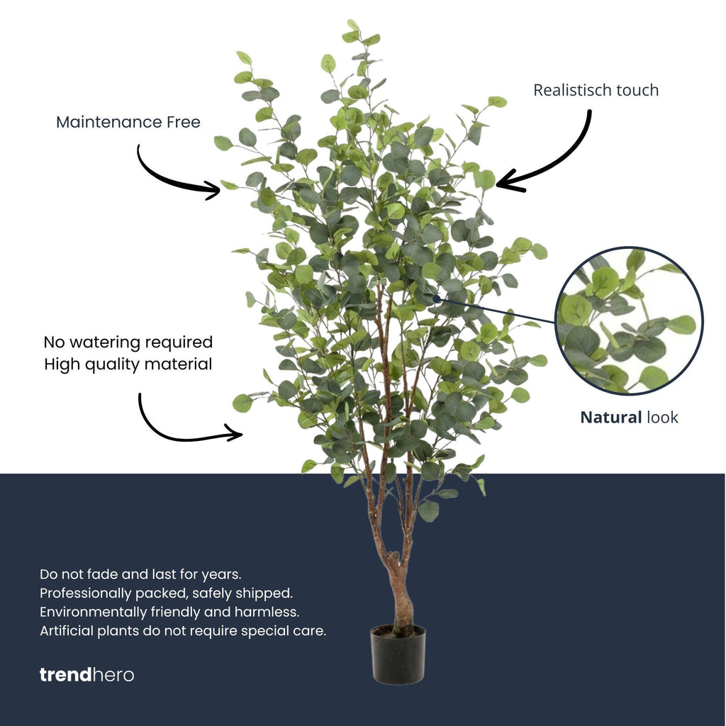 Eucalyptus boom - 140 cm - Kunstplant
