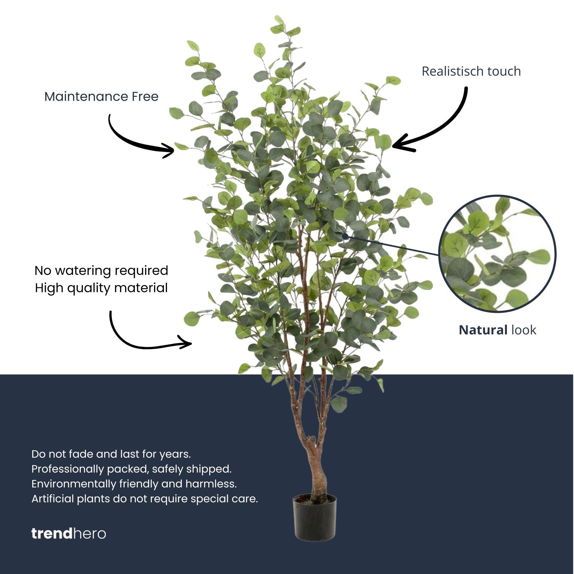 Eucalyptus boom - 140 cm - Kunstplant