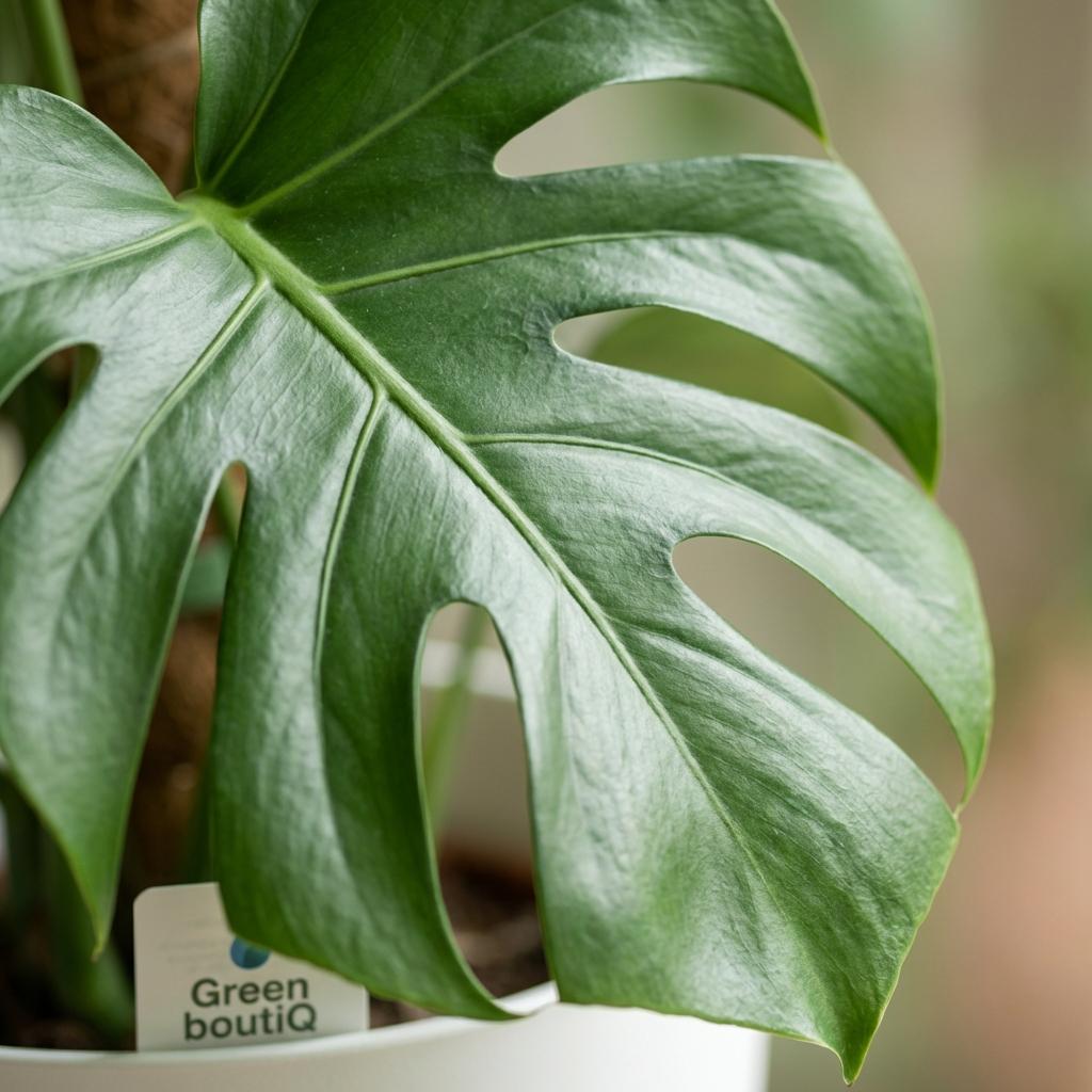 Kamerplant - Gatenplant - Monstera Deliciosa mosstok - Groen - Weinig onderhoud - 1 Plant - met Potter Wit - Pot 19cm - Hoogte 90cm