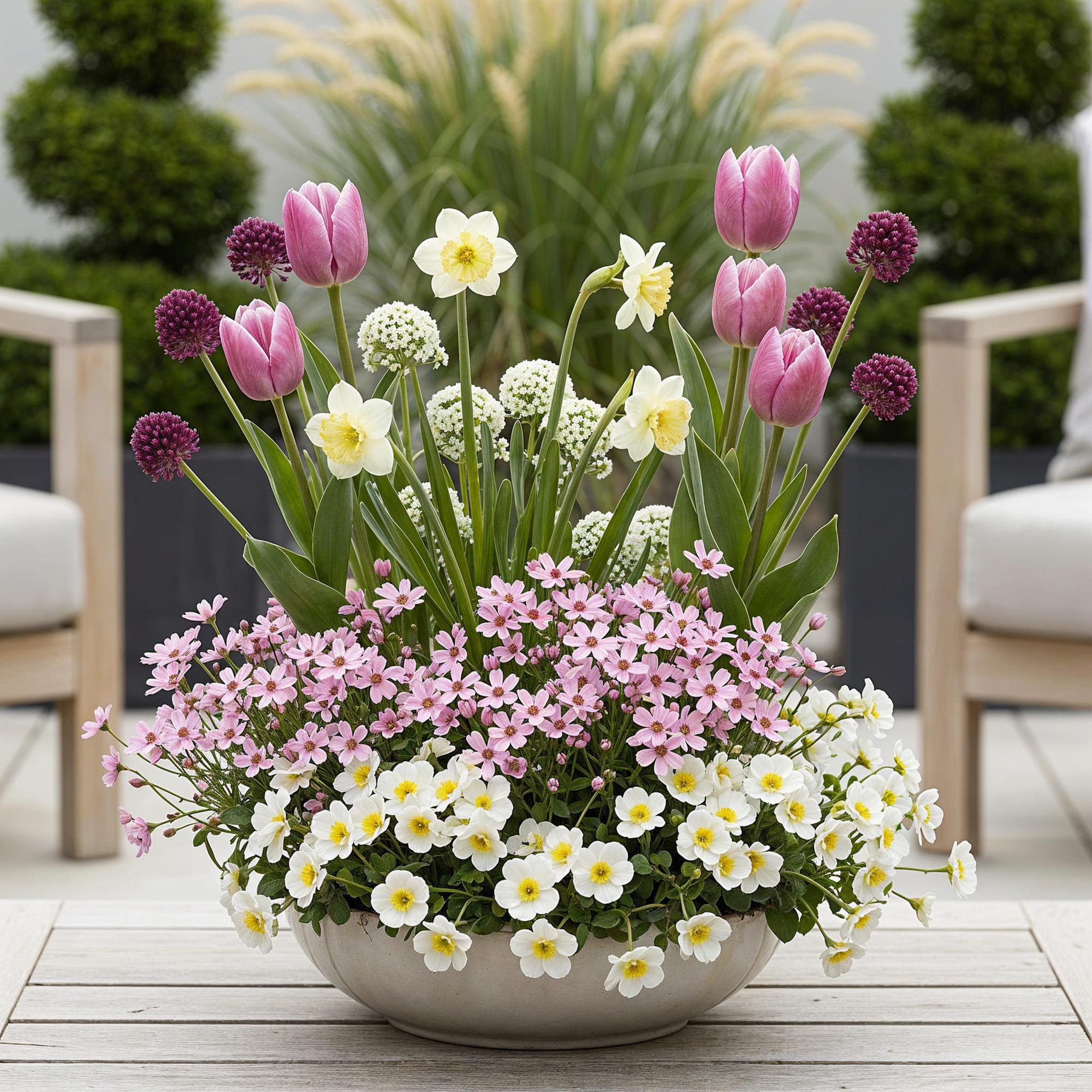 Bloembollen - Bulb Garden Pink mix - Diversen soorten - Kleur Roze - 125 stuks - Gift Verpakking