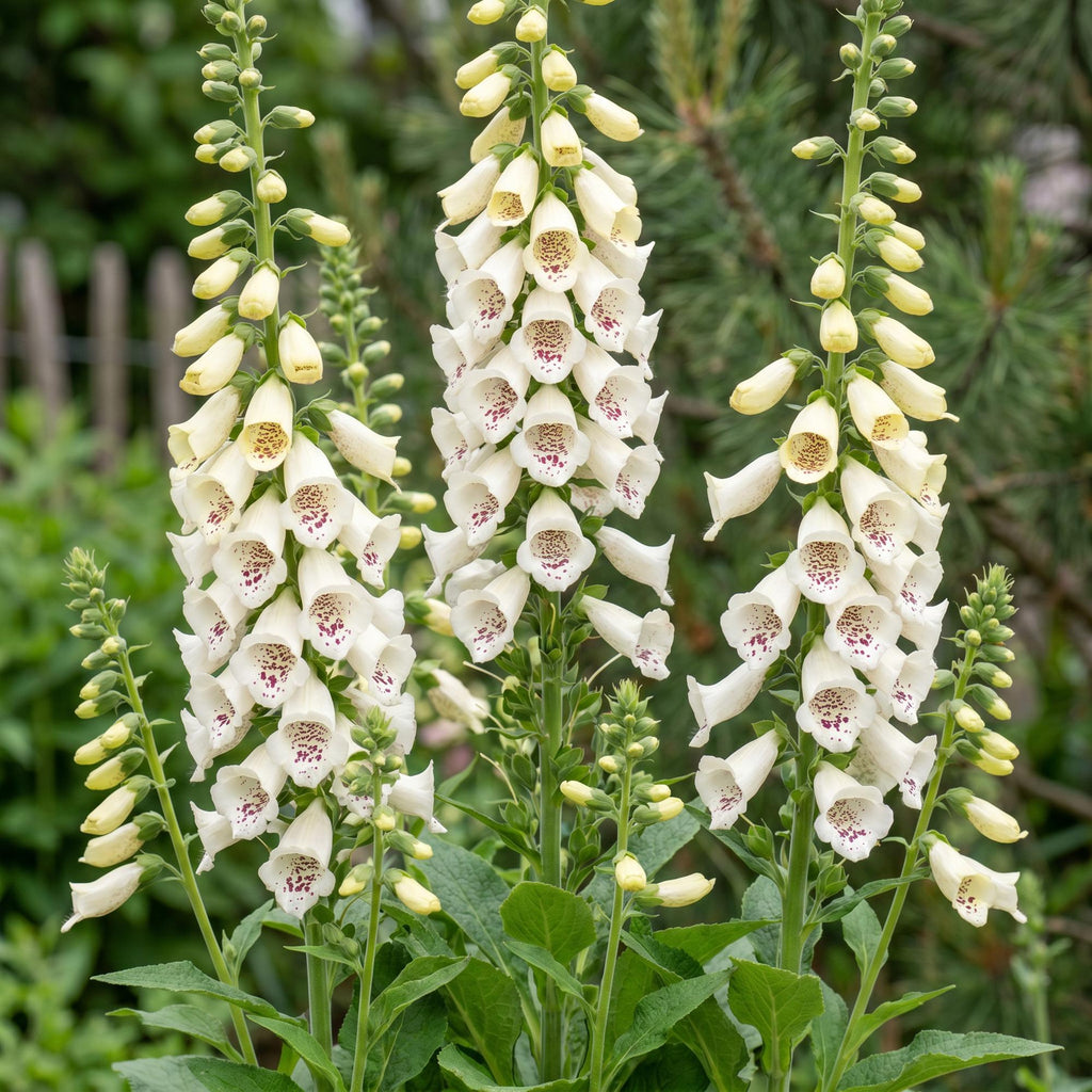 Vasteplant - Digitalis purp. Dalmatian White - Vingerhoedskruid - Schaduw - Wit - 6 Planten - Pot 11cm - Hoogte 15-25cm