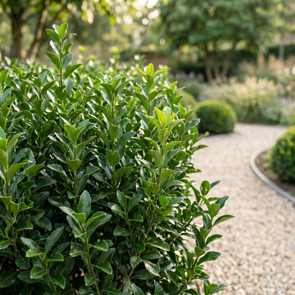 40x Euonymus japonica Green Spire - Kardinaalsmuts - Haagplanten - Groenblijvend - Groen - Pot 9cm - Hoogte 20-25cm