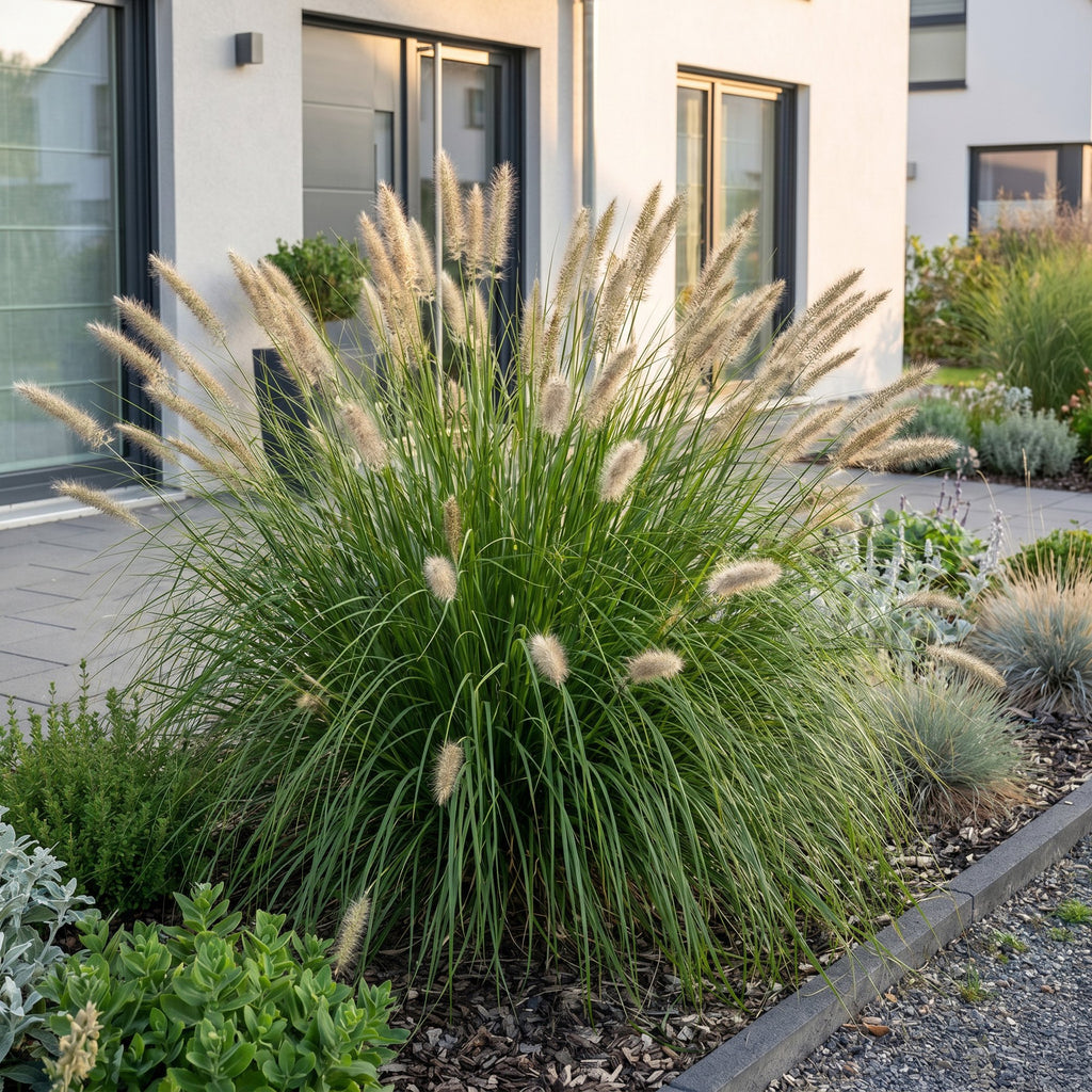 Grassen - Pennisetum alop. Hameln - Lampenpoetsergras - Met Pluim - Groen - 24 Planten - Pot 11cm - Hoogte 15-25cm