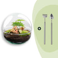 DIY Planten terrarium tweedelig bolglas - Dome Red - Ø 20 cm ↑ 20 cm   - Rake + Shovel
