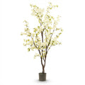 Kunstplant - Prunus - Kersenbloesem - Wit - 175cm