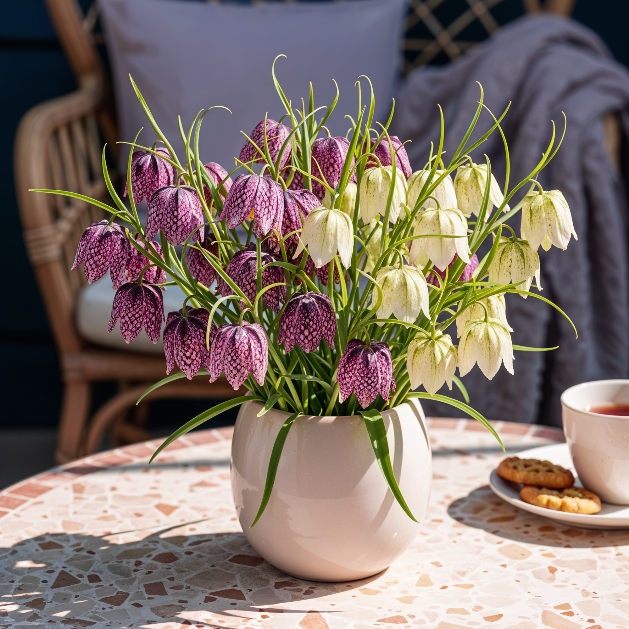 Bloembollen - Fritillaria Meleagris Mix - Kleur Paars en Wit - 30 stuks - Bolmaat 6/7 - XXL Pack