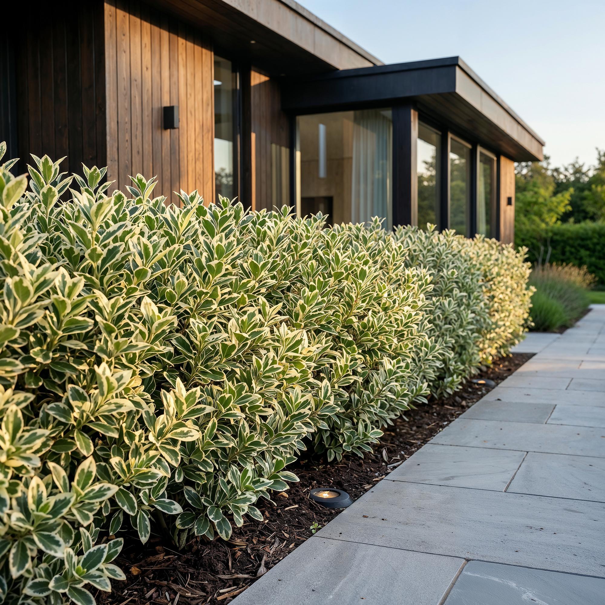 40x Euonymus japonicus White Spire - Kardinaalsmuts - Haagplanten - Groenblijvend - Wit - Groen - Pot 9cm - Hoogte 20-30cm