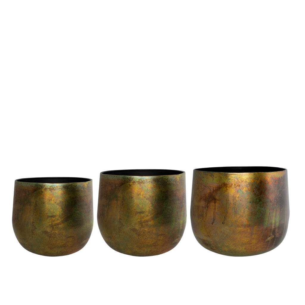 Pot - Koper -Elisa vintage green - set van 3