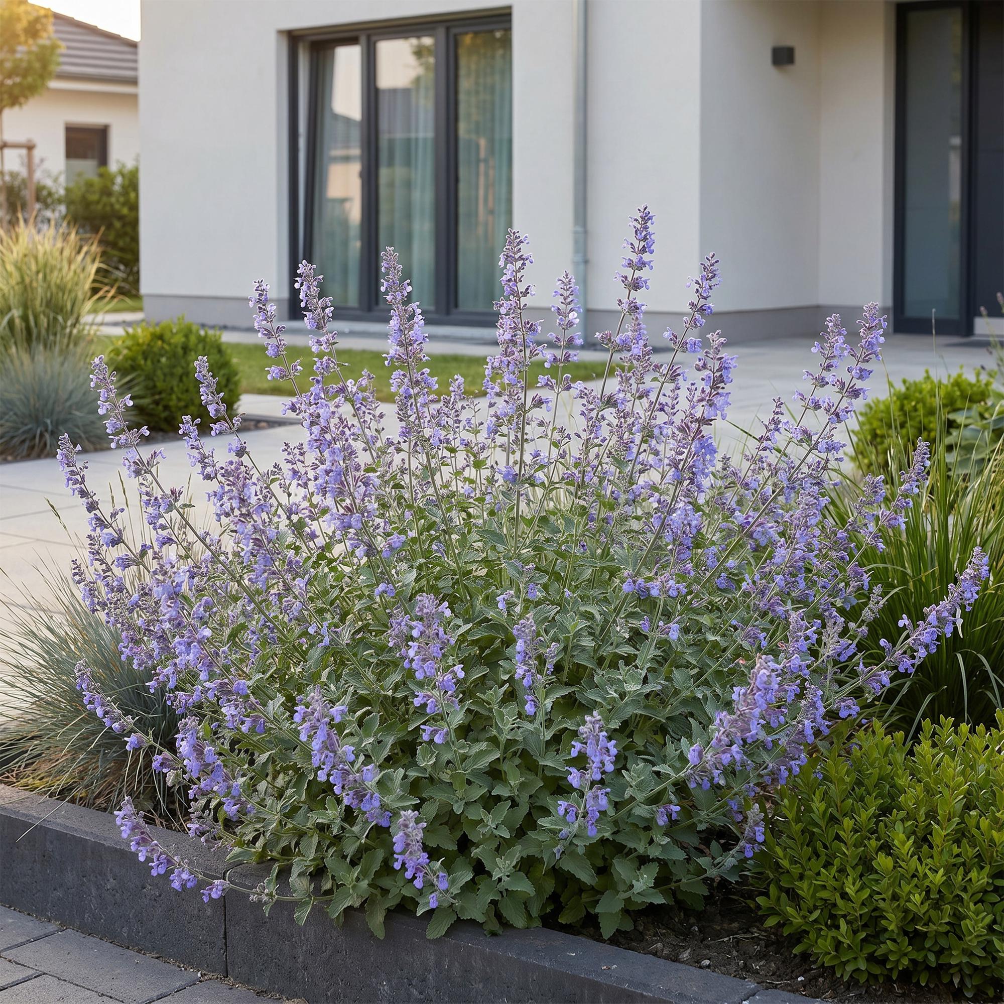 Vasteplant - Nepeta faassenii Walker's Low - Kattenkruid - Bijen en Vlinderlokkers - Blauw - 3 Planten - Pot 11cm - Hoogte 15-25cm