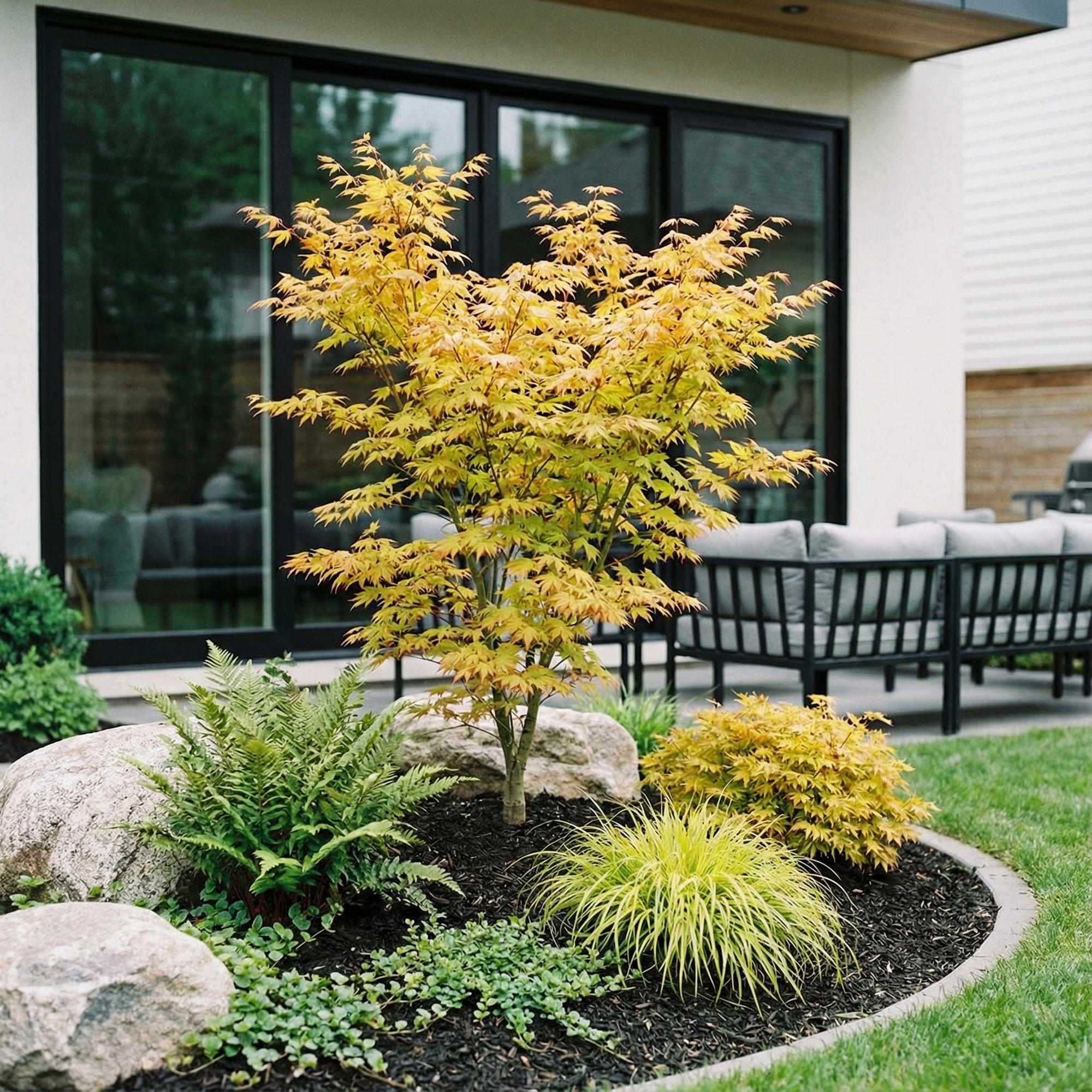 Tuinplant - Acer palmatum Orange Dream - Japanse Esdoorn - Bladverliezend - Oranje - 1 - Pot 26cm - Hoogte 90cm