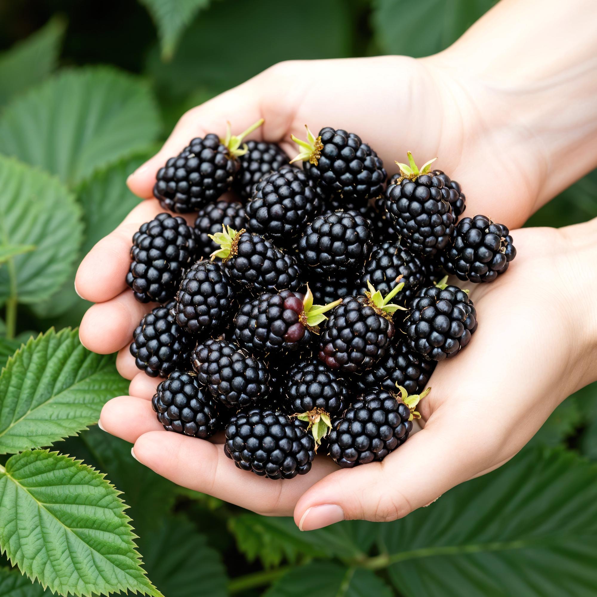 Fruitplanten - Doornloze Braam - Rubus Thornfree - Winterhard - 6 Planten - Pot 9 cm - Zwarte Braam