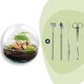 DIY Planten terrarium tweedelig bolglas - Dome Red - Ø 20 cm ↑ 20 cm   - Rake + Shovel + Tweezer + Scissors
