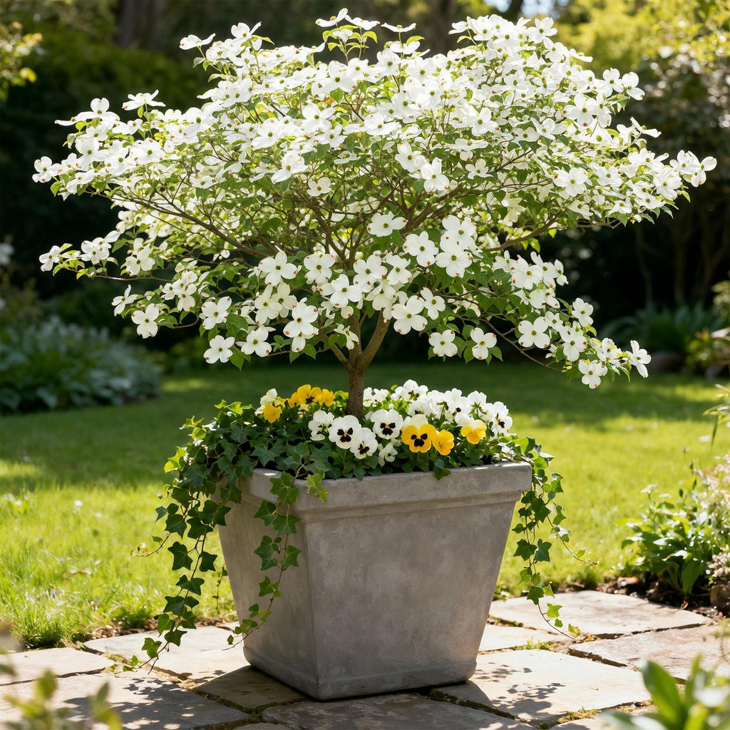 Tuinplant - Cornus Florida - Bloem Wit-Roze - 1 Plant - Bladverliezend - Weinig Onderhoud - Pot 12cm Hoogte 35cm
