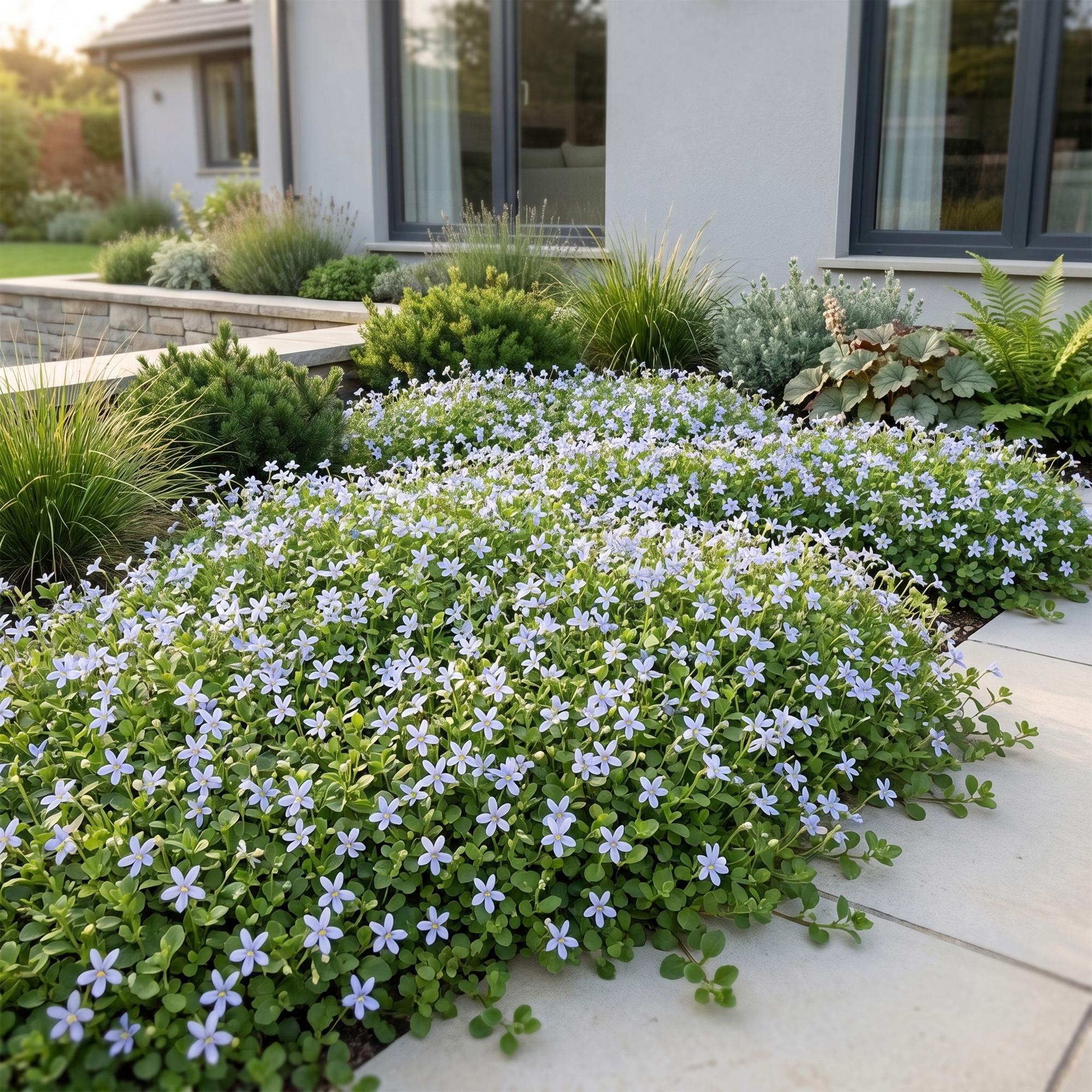 Vasteplant - Isotoma fluviatilis - Sterrenbloem - Rotsplanten - Licht Blauw - 12 Planten - Pot 11cm - Hoogte 15-25cm