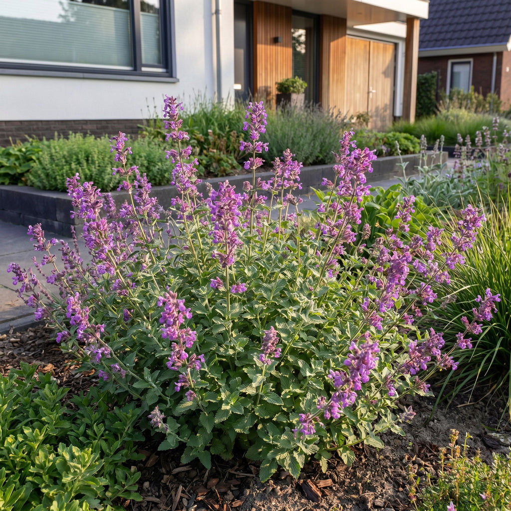 Vasteplant - Nepeta rac. Grog - Kattenkruid - Bijen- en vlinderlokkers - Blauw - 24 Planten - Pot 11cm - Hoogte 15-25cm