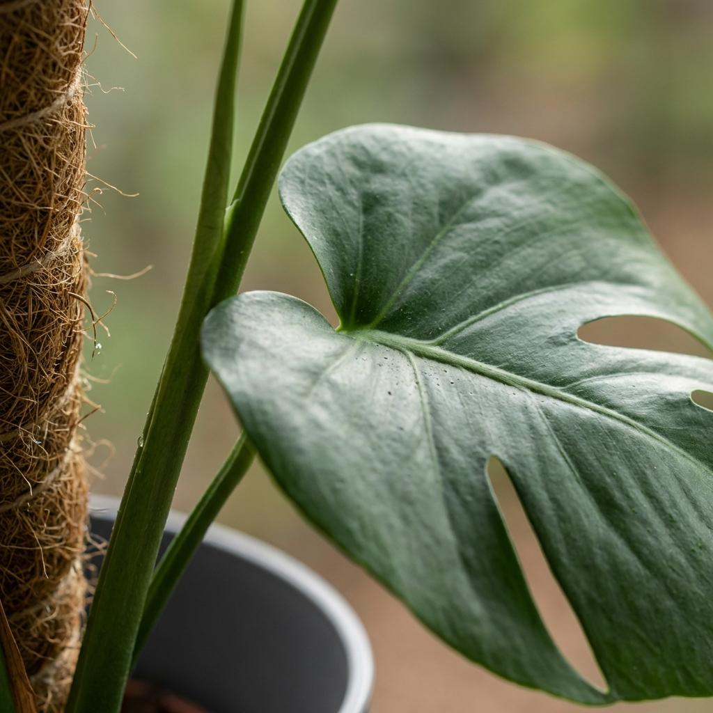 Kamerplant - Gatenplant - Monstera Deliciosa mosstok - Groen - Weinig onderhoud - 1 Plant - met Potter Grijs - Pot 19cm - Hoogte 90cm