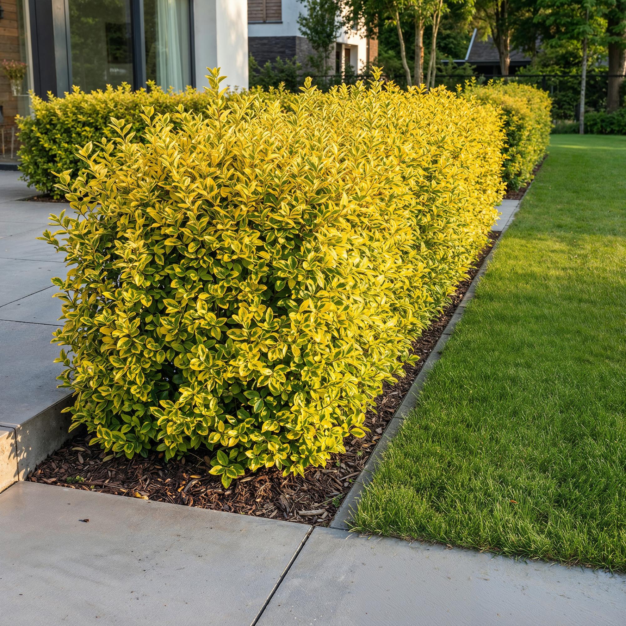 24x Ligustrum ovalifolium Aureum - Bontbladige Liguster - Haagplanten - Groenblijvend - Bont - Pot 9cm - Hoogte 35-45cm