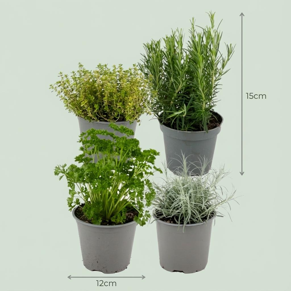Italiaanse Kruidenmix - 8 Stuks - Ø 12 cm - Hoogte: 12-15 cm