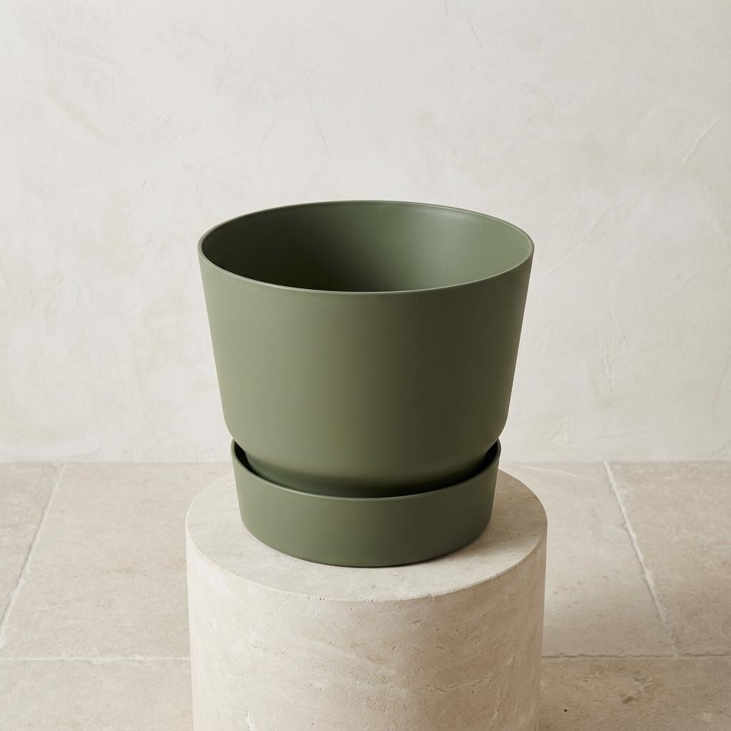 Elho greenville round leaf green - D25cm