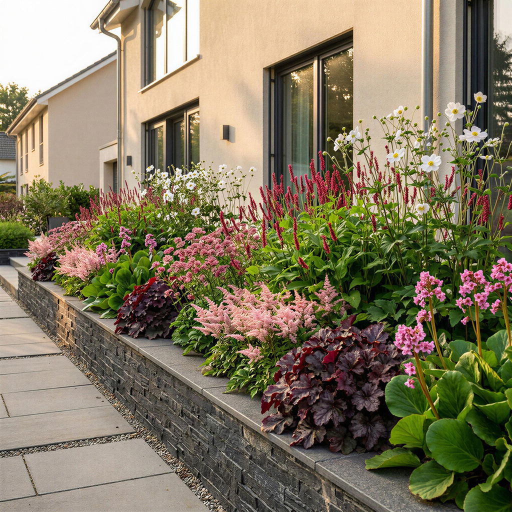 Borderpakket - Schaduw - 24 Vaste planten - 3 m2 - Diversen kleuren - Weinig Onderhoud - Pot 11cm