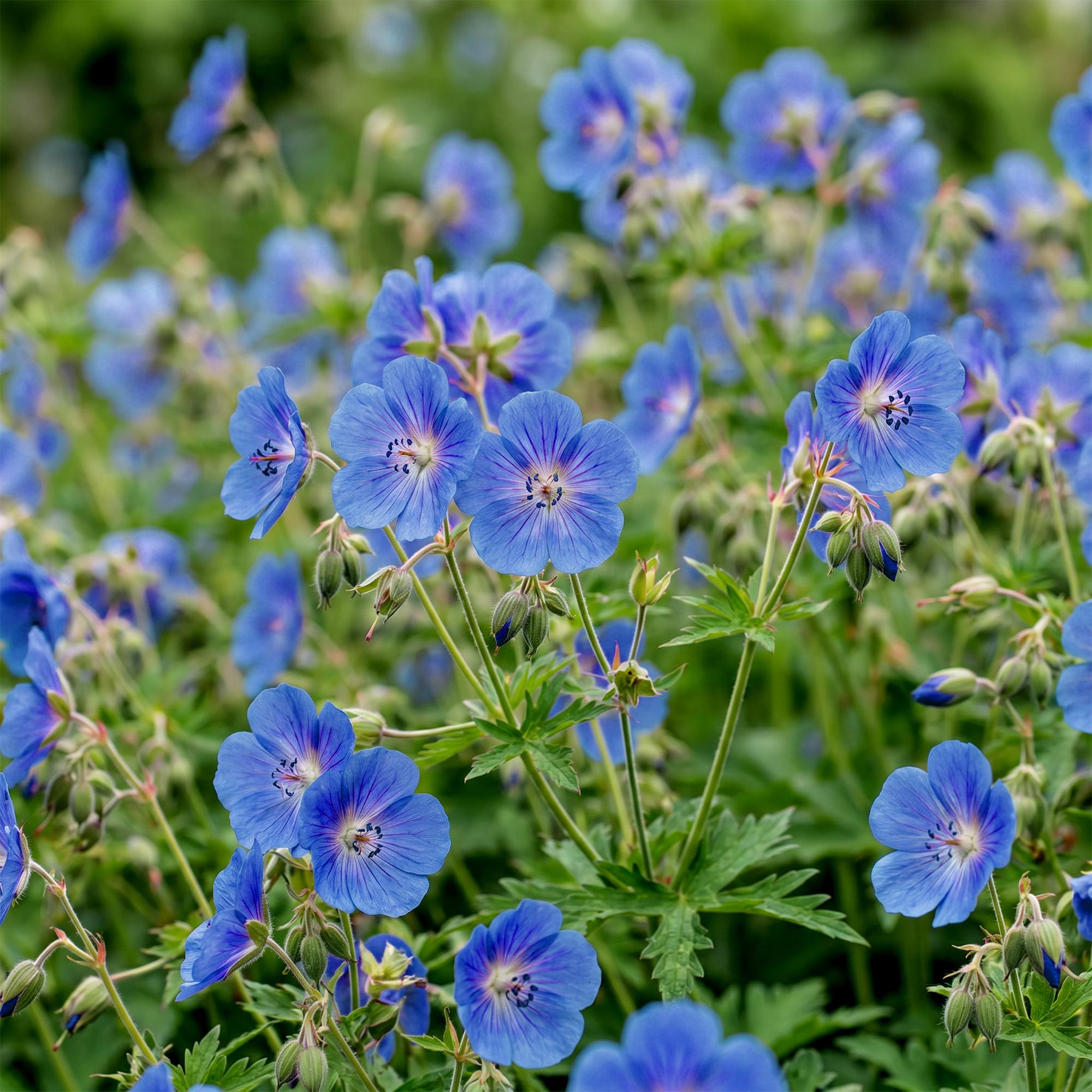 Vasteplant - Geranium Johnson's Blue - Ooievaarsbek - Bodembedekkend - Blauw - 6 Planten - Pot 11cm - Hoogte 15-25cm
