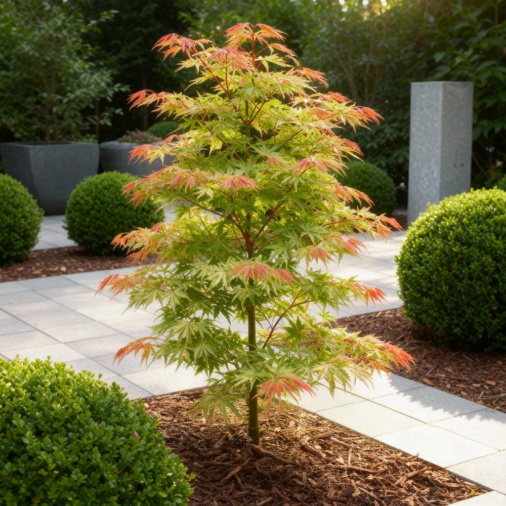 Tuinplant - Acer palmatum Phoenix - Roze - 1 Plant - Bladverliezend - Weinig Onderhoud - Pot 12cm Hoogte 35cm