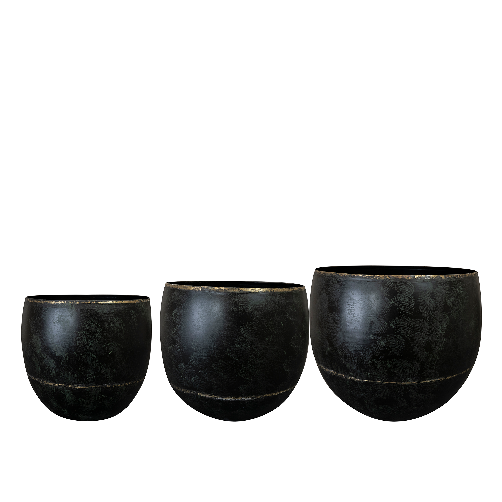 Pot - Zwart -Belia vintage black - set van 3