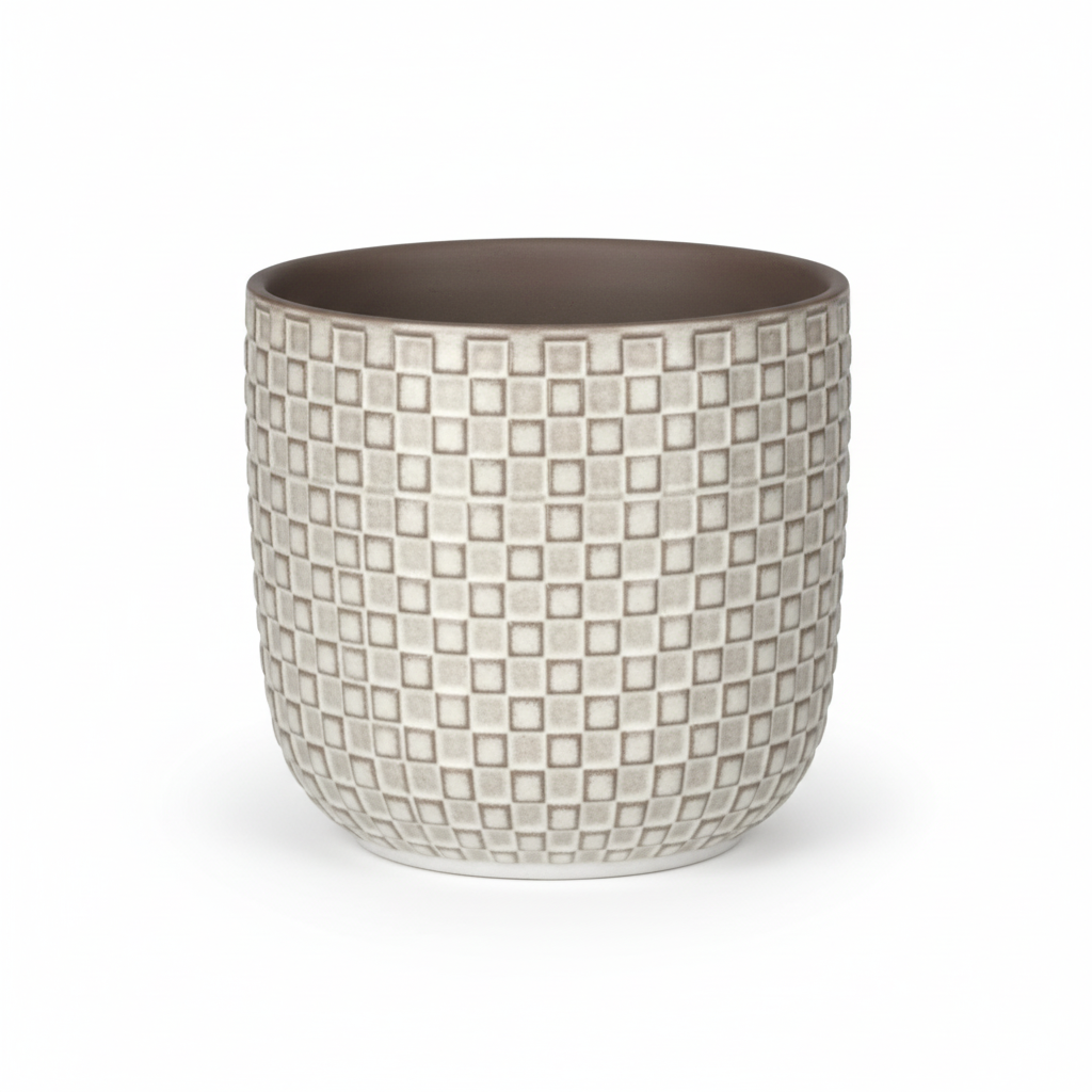 Pot relief wit D13,5